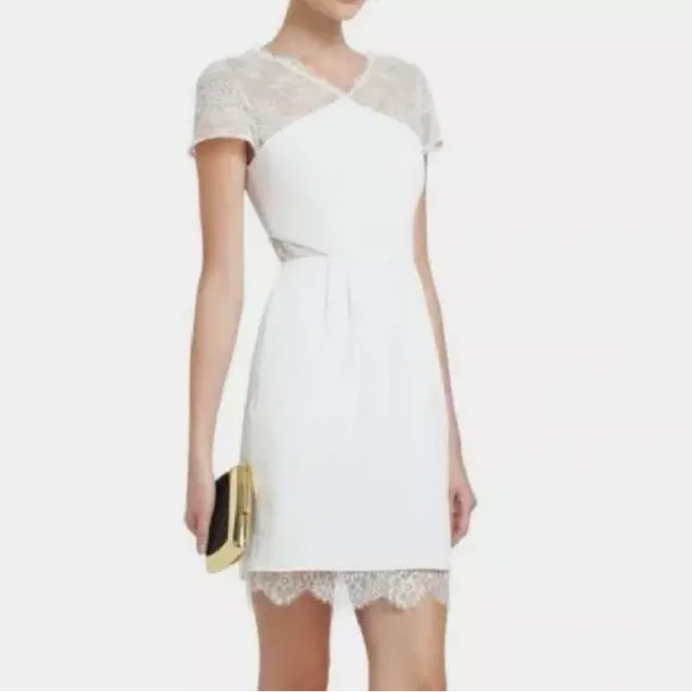 BCBG MAXAZARIA ZBA6S621 Lace Cocktail Dress Lace Details Color Like New Size 0
